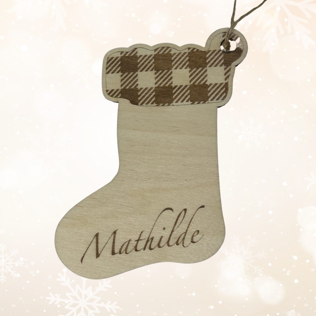 Chaussettes de noël en bois