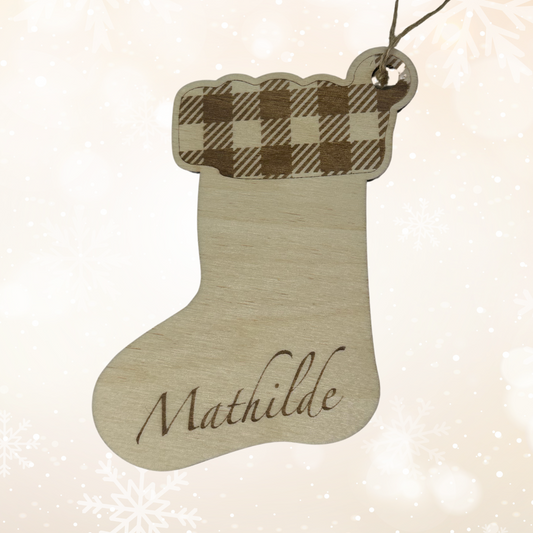 Chaussettes de noël en bois