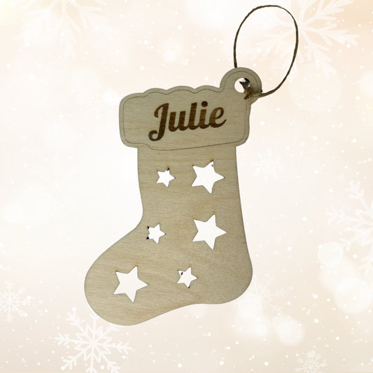 Chaussettes de noël en bois