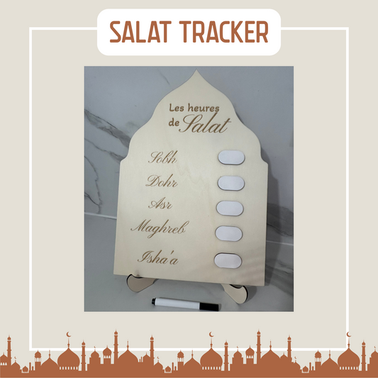 Cadre panneau - Suivi des heures de prière islamique (Salah / Salat Tracker) pour suivre vos 5 prières quotidiennes